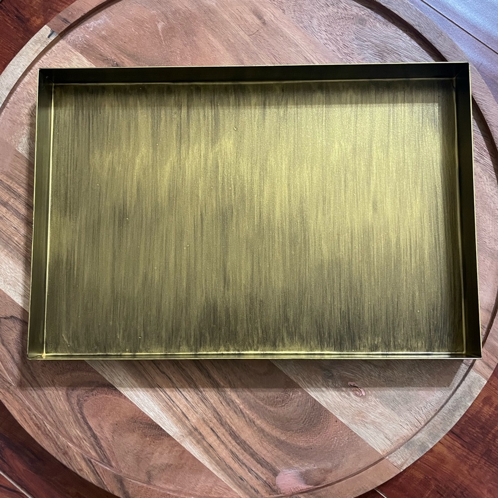 Matte Gold Make-Up Jewelry Candles Key Decor Tray